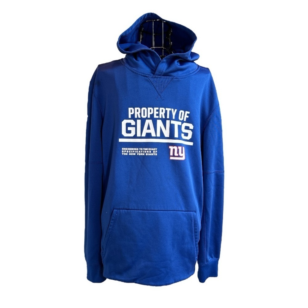 Youth Nike NY Giants NFL Property of Giants Hoodie Sweatshirt Blue XL (18/20)